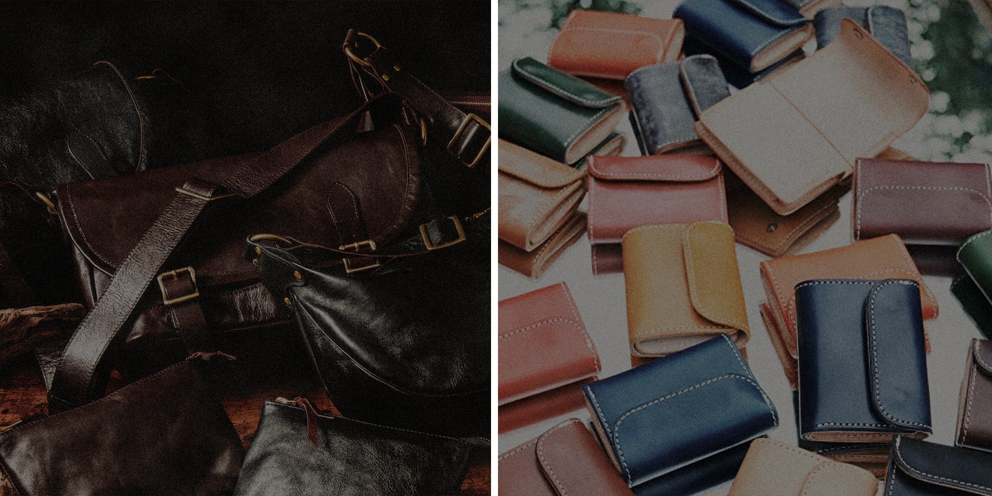 Men's accessories including Japanese leather goods hats and everyday items