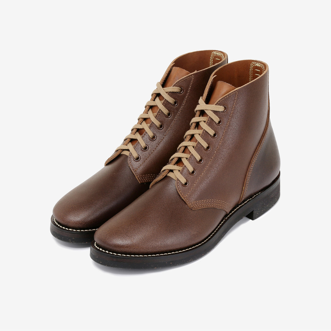 Skoob Infantry Service Boots Horween waxed flesh leather front view