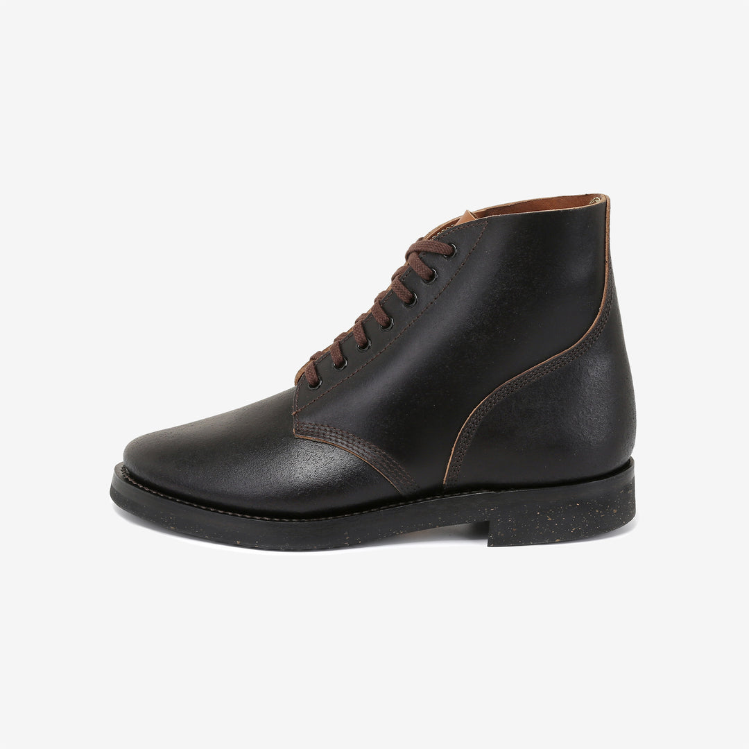 Skoob Infantry M-43 boots Horween waxed flesh leather black side view_2