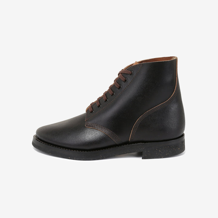 Skoob Infantry M-43 boots Horween waxed flesh leather black side view_2