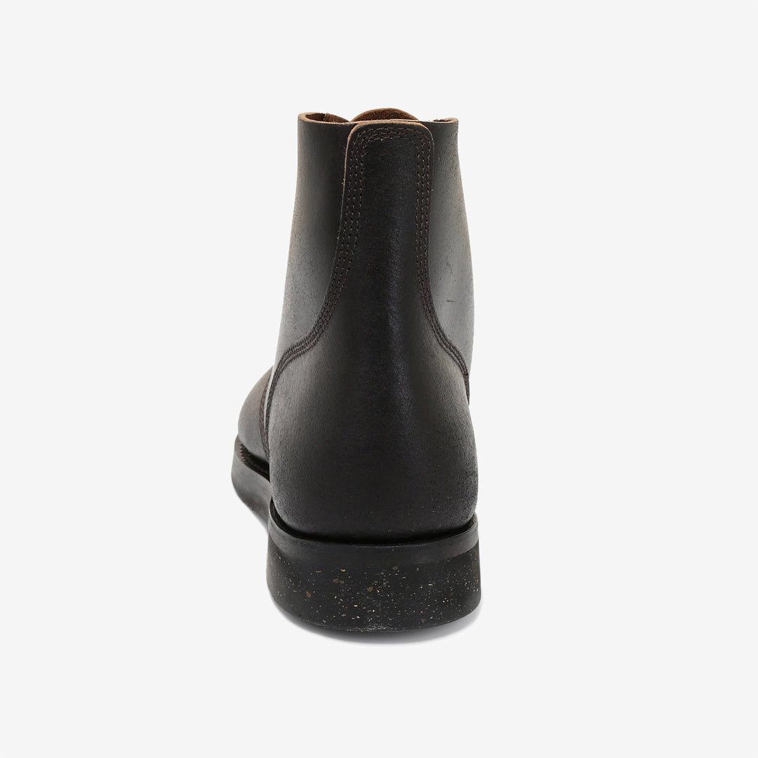 Skoob Infantry M-43 boots Horween waxed flesh leather black back