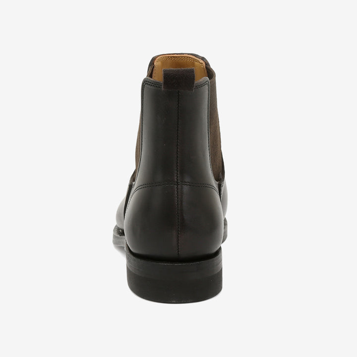 Moto Chelsea boots black horsebutt leather handmade Japan back
