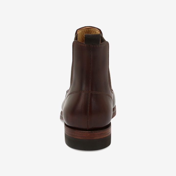 Moto Lot 1050 side gore boots Italian horsebutt leather brown back