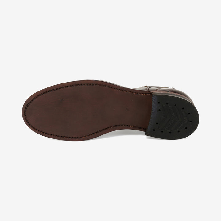 Moto Lot 1050 side gore boots Italian horsebutt leather brown sole
