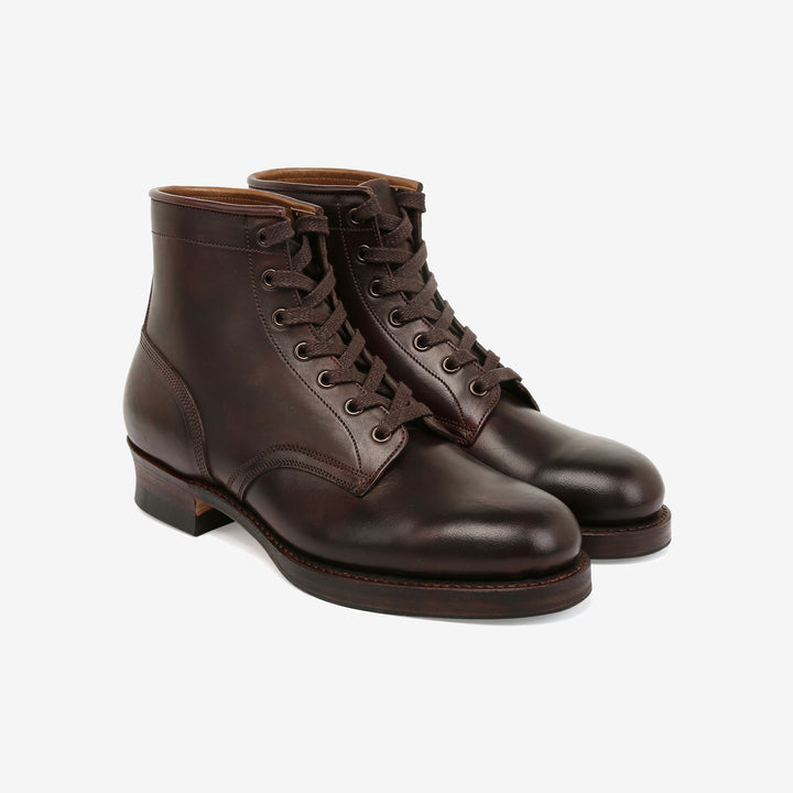 Moto Motor Lot 1020 Italian horsebutt service boots brown vintage leather boots Japan side