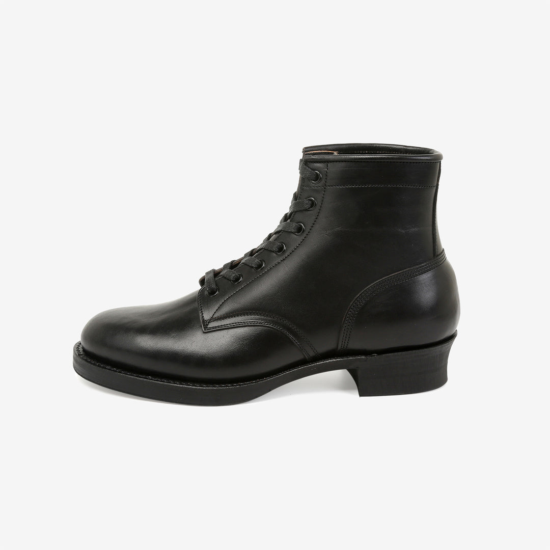 Moto Lot 1020 service boots Italian horsebutt leather black side view