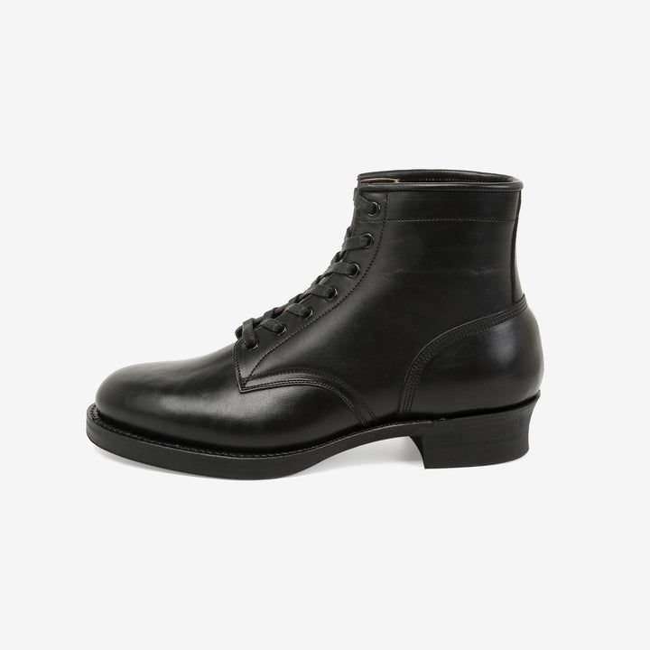 Moto Lot 1020 service boots Italian horsebutt leather black side view