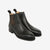 Moto Chelsea boots black horsebutt leather handmade Japan side view