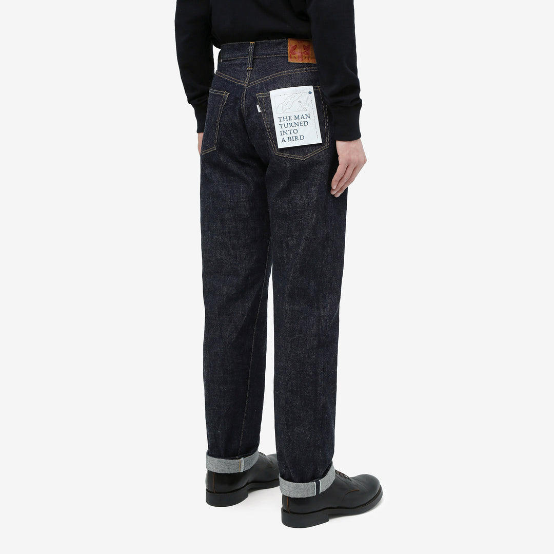 Omoto Denim 0615 13.5oz selvedge denim relaxed tapered jeans made in Japan side back