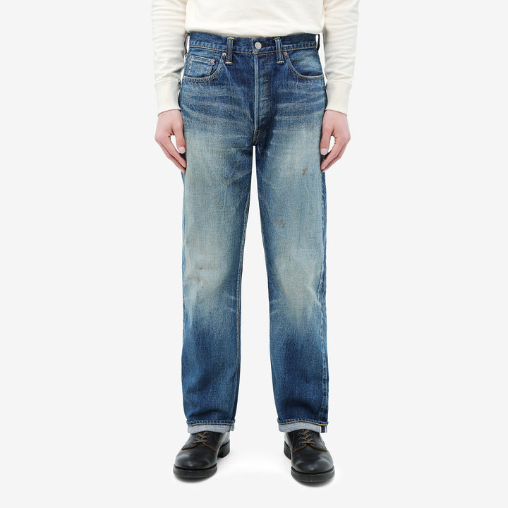 Fullcount 1101 Badass selvedge denim used wash regular straight jeans Japan exclusive image 1