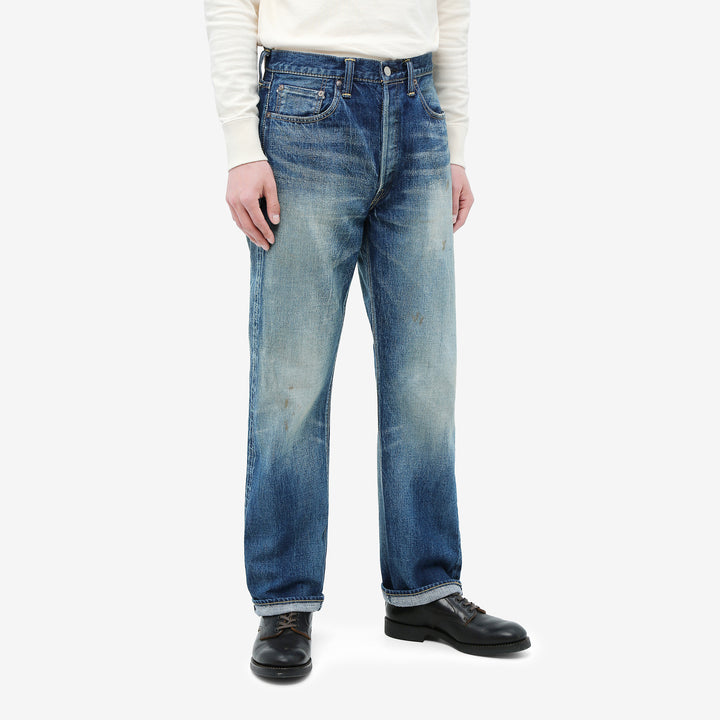 Fullcount 1101 Badass selvedge denim used wash regular straight jeans Japan exclusive image 2
