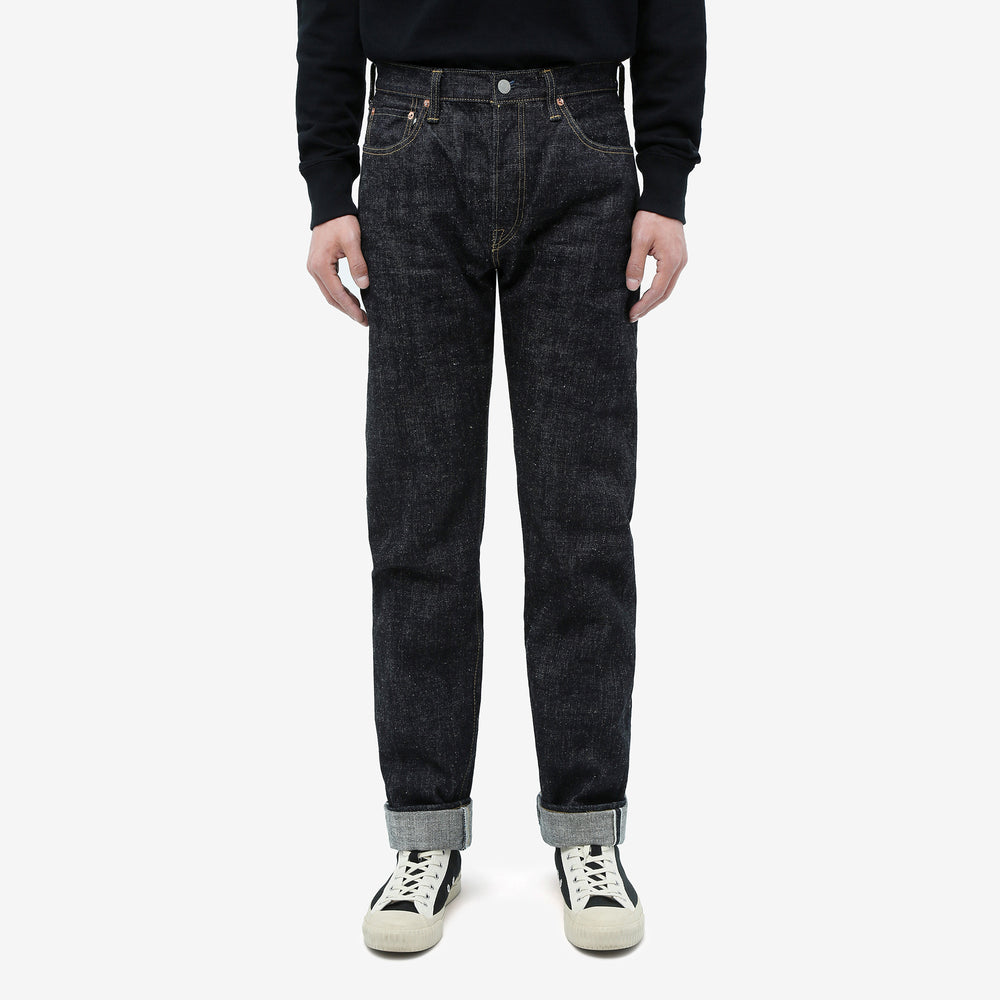 OMOTO DENIM 0411 15.5oz Slub Nep Selvedge Denim Slim Tapered Fit - Model Front View