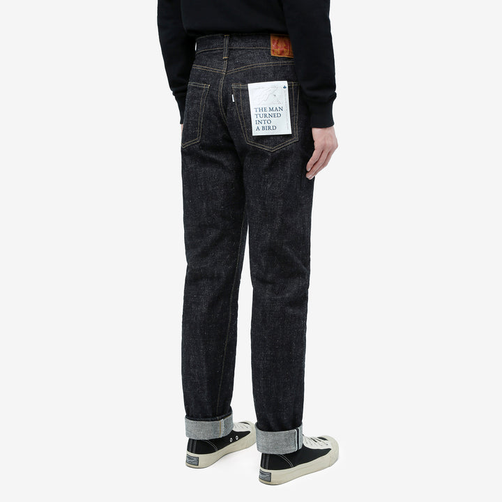 Omoto Denim 0411 15.5oz slub nep selvedge denim slim tapered jeans Japan wear image back side