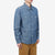 Deluxeware 7623 7oz selvedge chambray work shirt light indigo wear image side front