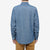 Deluxeware 7623 7oz selvedge chambray work shirt light indigo wear image back