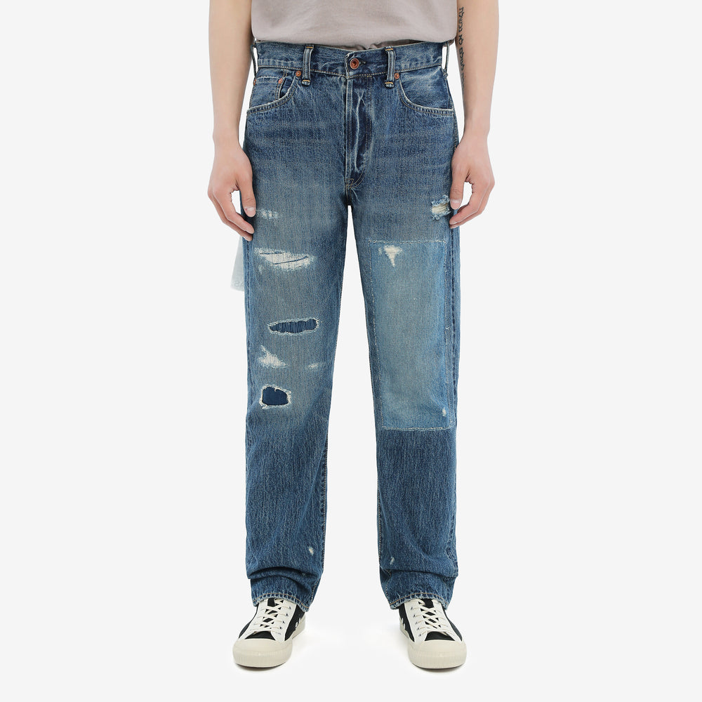 Bru Na Boinne 7776A Patchwork jeans relaxed tapered fit front view