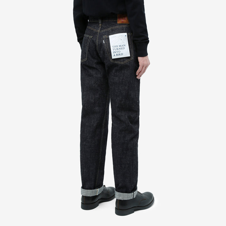 Omoto Denim 0611 15.5oz slub nep selvedge denim relaxed tapered jeans Japan wear image back side