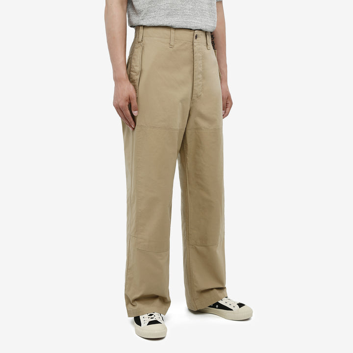 Wasew WSW-26S-011 Military Double Knee Work Pants - Beige | Made in Japan | Front Side Fit