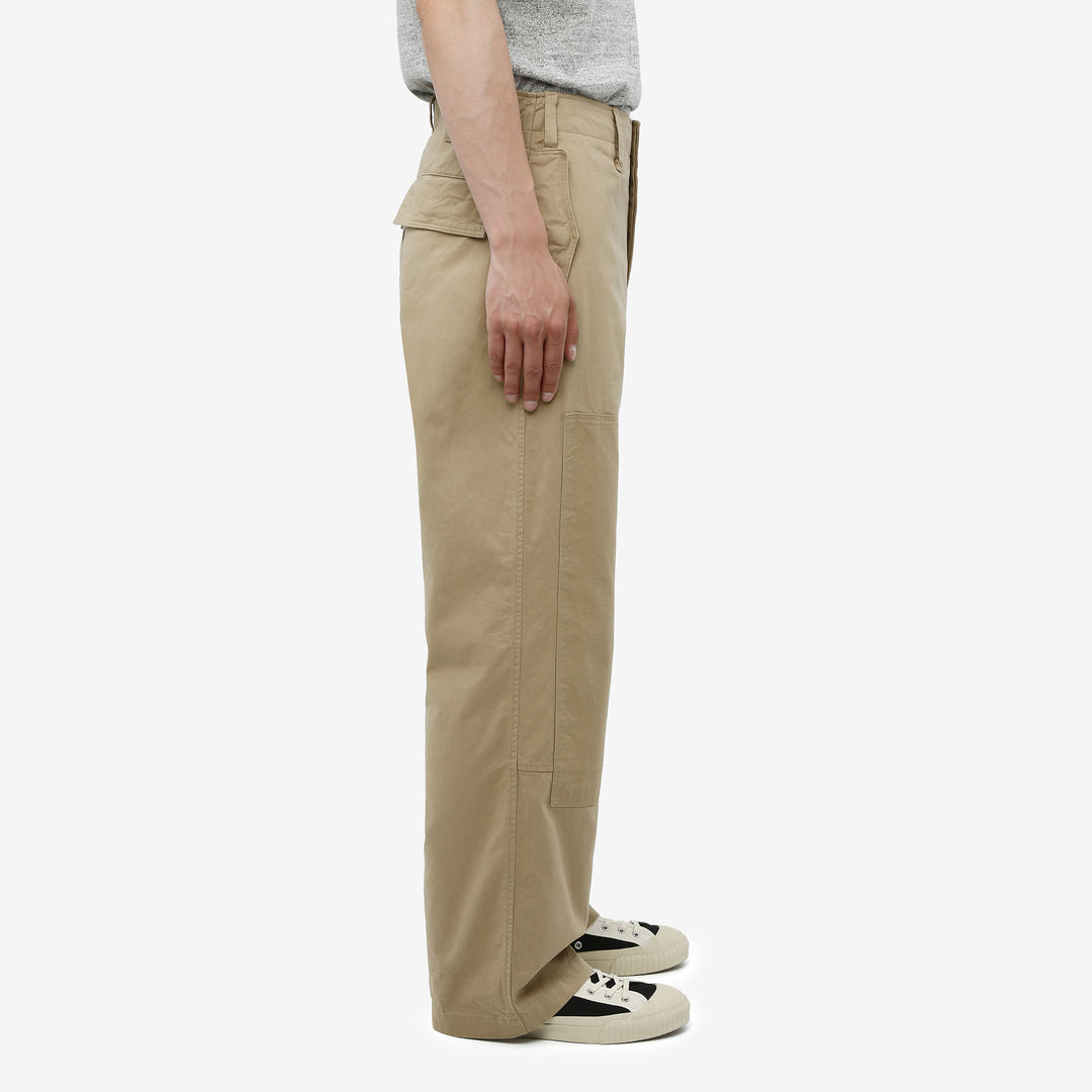 Wasew WSW-26S-011 Military Double Knee Work Pants - Beige | Made in Japan | Side Fit