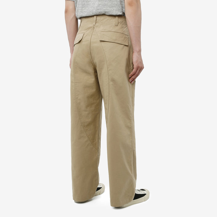 Wasew WSW-26S-011 Military Double Knee Work Pants - Beige | Made in Japan | Back Side Fit