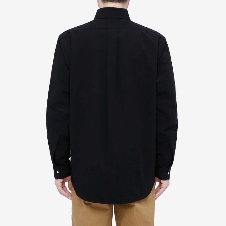 Wasew WSW-016 Schonherr loom button down oxford shirt made in Japan long sleeve cotton shirt wear image back view