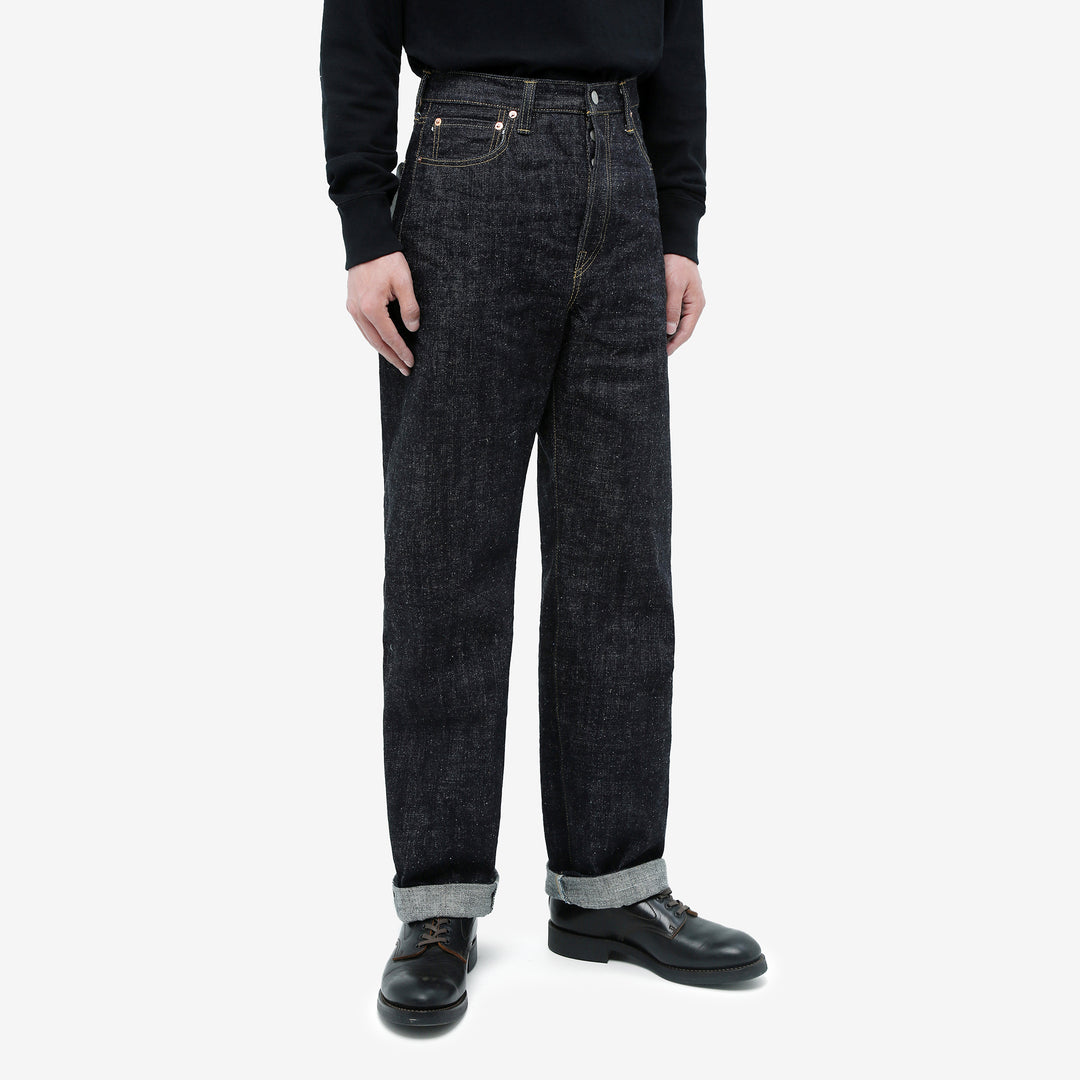 Omoto Denim 0811 15.5oz slub nep selvedge denim wide tapered jeans Japan wear image front side