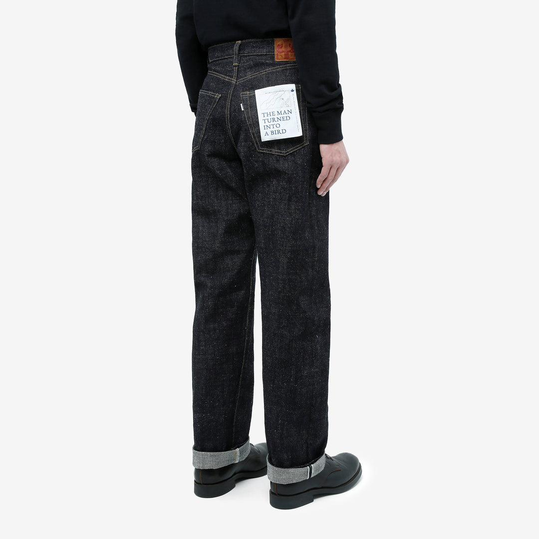 Omoto Denim 0811 15.5oz slub nep selvedge denim wide tapered jeans Japan wear image back side