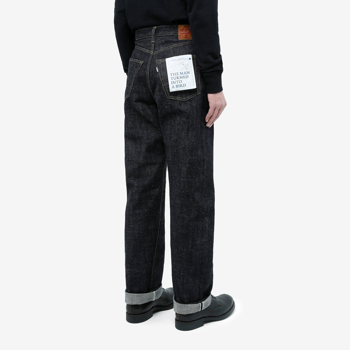 Omoto Denim 0811 15.5oz slub nep selvedge denim wide tapered jeans Japan wear image back side