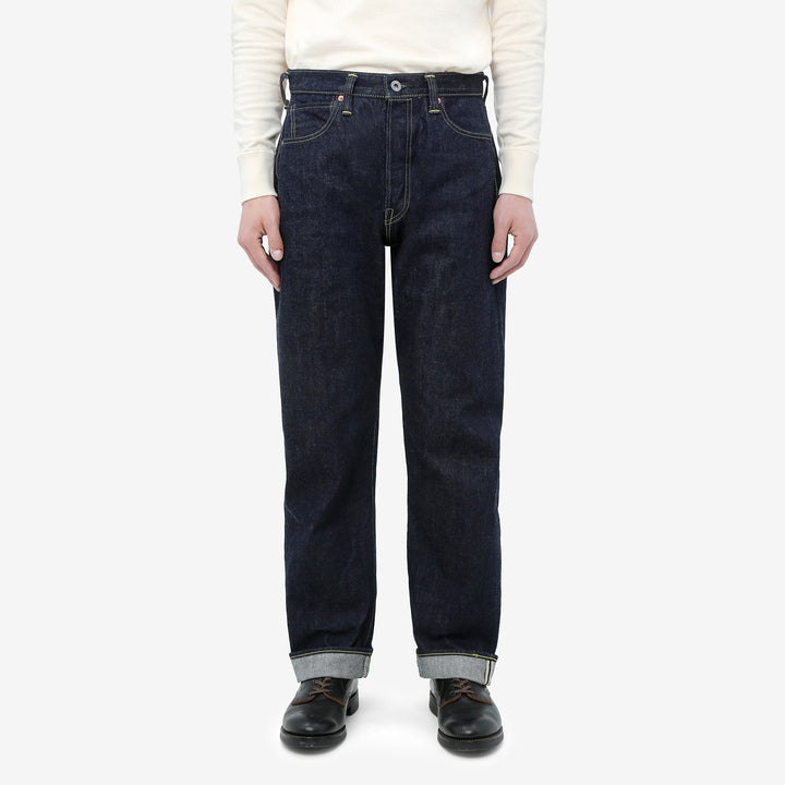 Boncoura 43XX WWII Natural Indigo Dyed Selvedge Denim 15th Anniversary Model Made in Japan wear image front