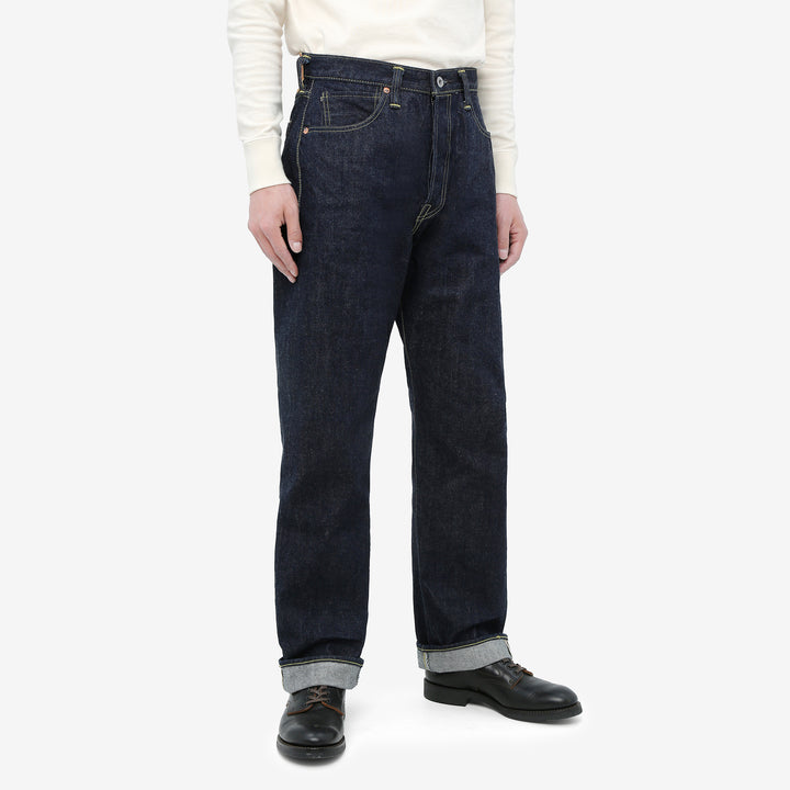 Boncoura 43XX WWII Natural Indigo Dyed Selvedge Denim 15th Anniversary Model Made in Japan front side wear image