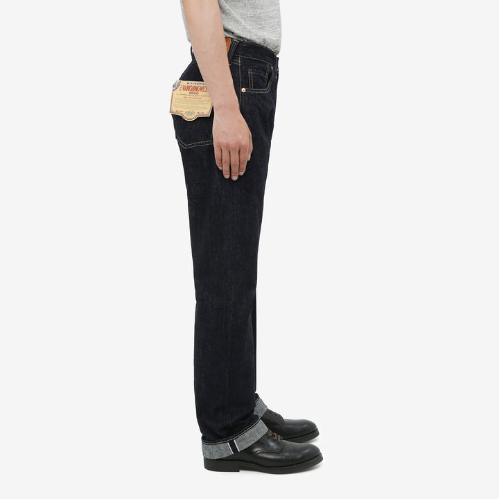 Freewheelers 2612441 Lot S601XX WWII 14oz Selvedge Jeans – Model Side View