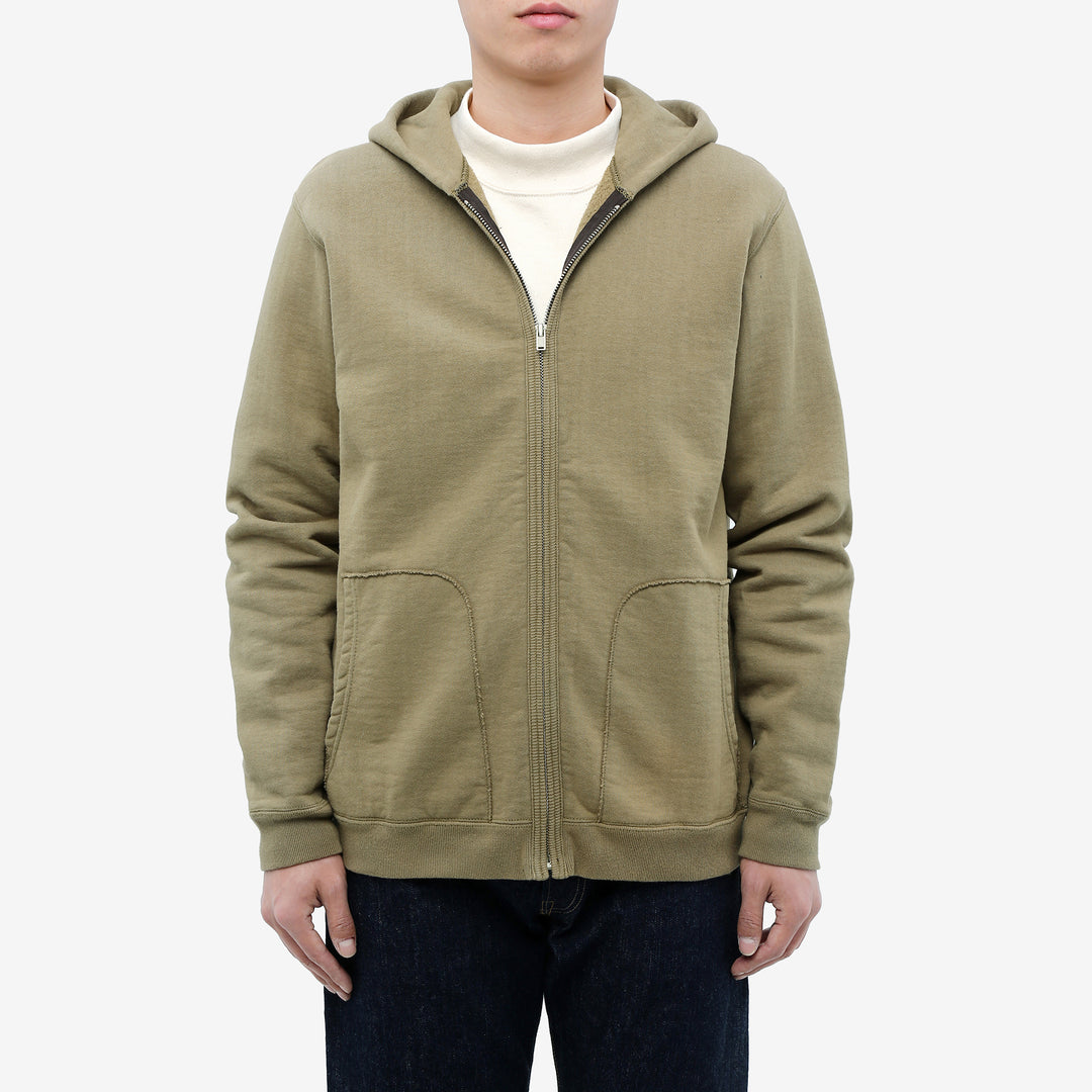 Deluxeware SPZ-00 heavyweight loopwheeled full zip parka made in Japan hoodie