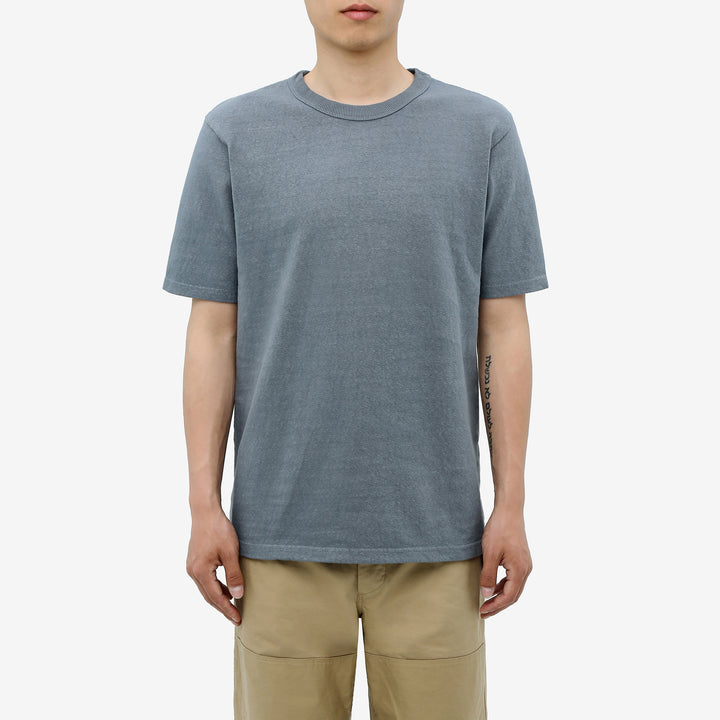 UES 652321 No.8 Slub Yarn Heavyweight T-Shirt – Grey Model Front View
