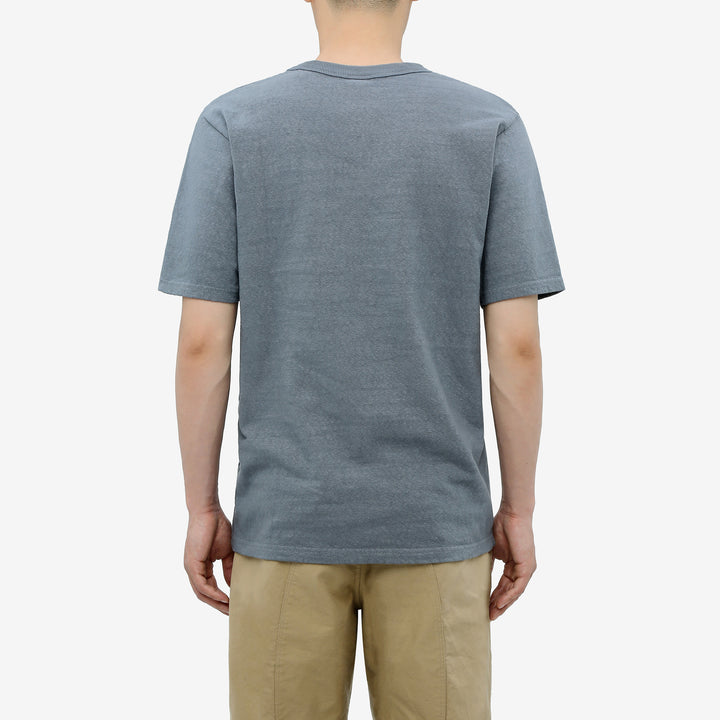 UES 652321 No.8 Slub Yarn Heavyweight T-Shirt – Grey Model Back View