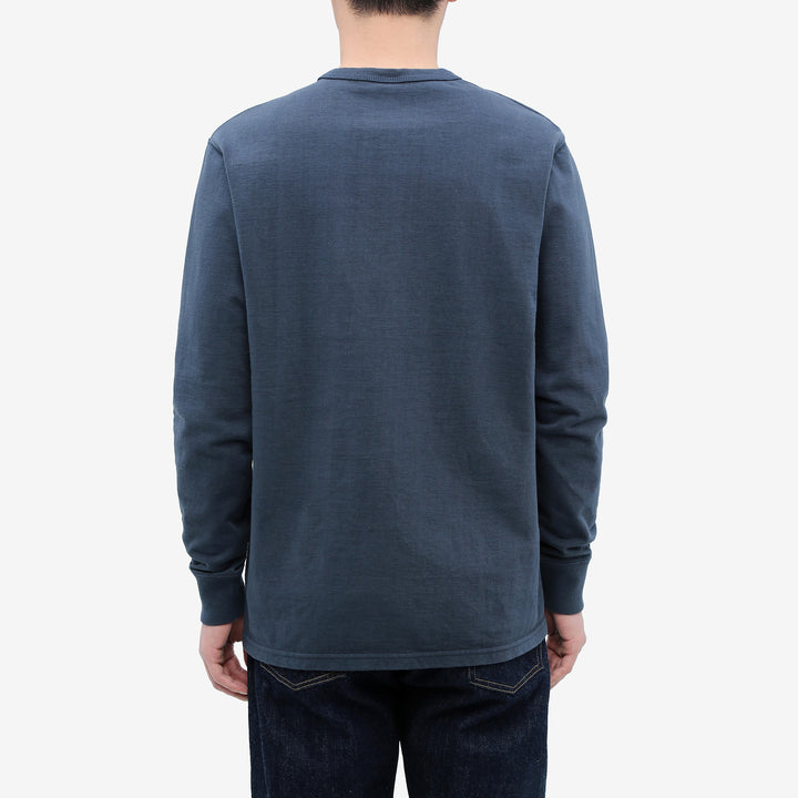 Deluxeware DXTL-00 12.5oz loopwheeled long sleeve t-shirt made in Japan ultra heavyweight blue