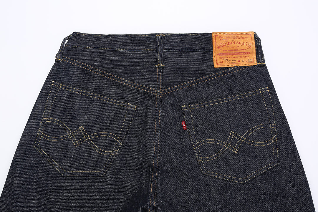 Warehouse & Co. Lot 1001XX1000XX DSB 1947 Model 13.5oz Selvedge Denim Jeans Made in Japan Back Pockets
