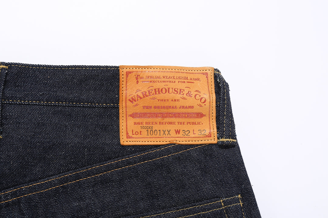 Warehouse & Co. Lot 1001XX1000XX DSB 1947 Model 13.5oz Selvedge Denim Jeans Made in Japan Leather Patch