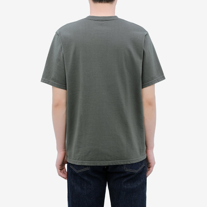 Deluxeware SDHT-00 10.5oz loopwheeled henley t-shirt made in Japan heavyweight green grey