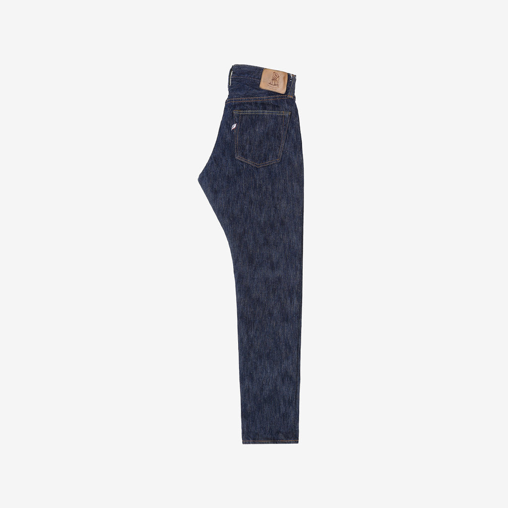Pure Blue Japan kasuri indigo selvedge denim relaxed tapered jeans Japan front
