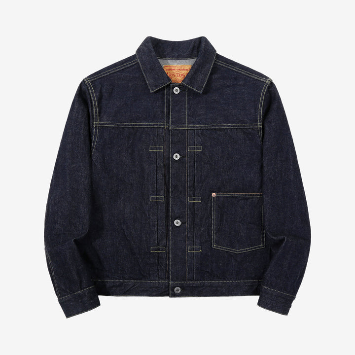 Boncoura 43 WWII Natural Indigo Dyed Type 1 Denim Jacket - 15th Anniversary Model front