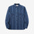 Samurai Jeans SSS25-SKSW Natural Indigo Sashiko Stripe Work Shirt - Front View