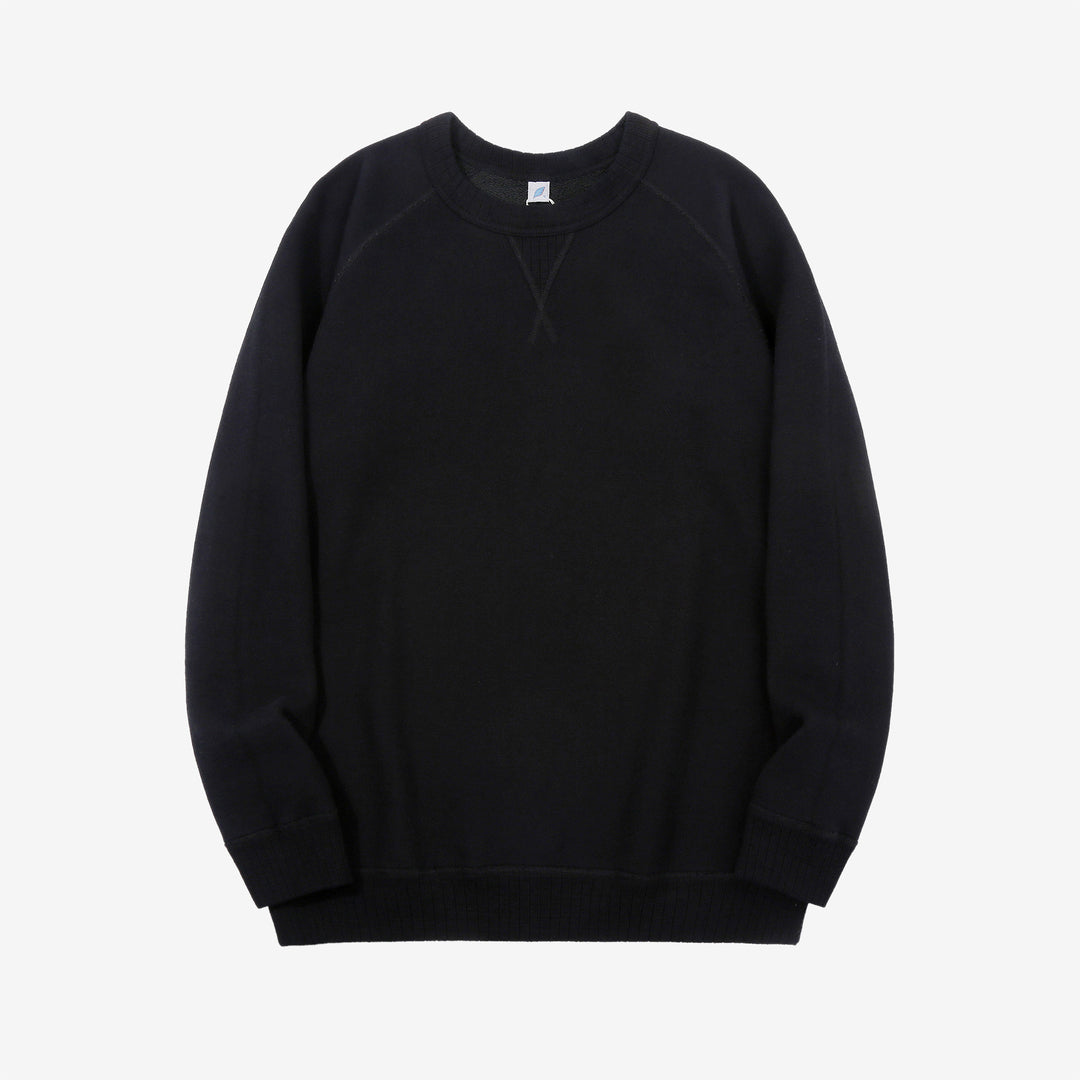 Pure Blue Japan 5409-IDBK Indigo Sweatshirt Black Overdye – Front View