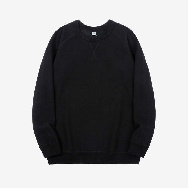 Pure Blue Japan 5409-IDBK Indigo Sweatshirt Black Overdye – Front View