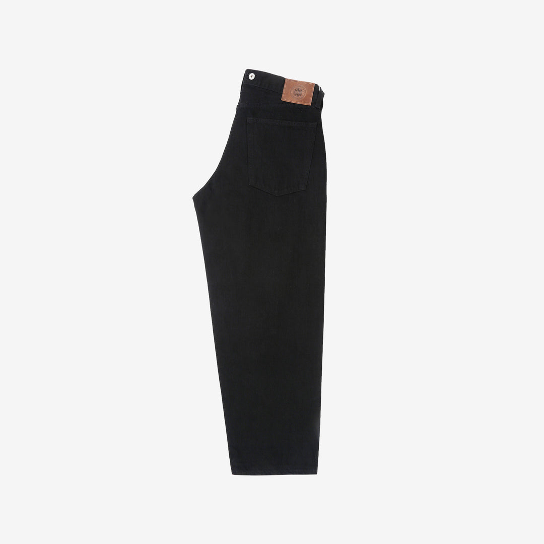 Moto Motor New Vintage 12oz selvedge denim old baggy fit black x black Japanese denim jeans