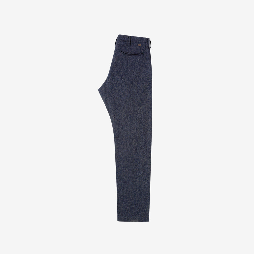 Stevenson Overall Co. "Old Glory" 12oz Selvedge Cotton Twill Trousers - Heather Indigo Made in Japan - Side View