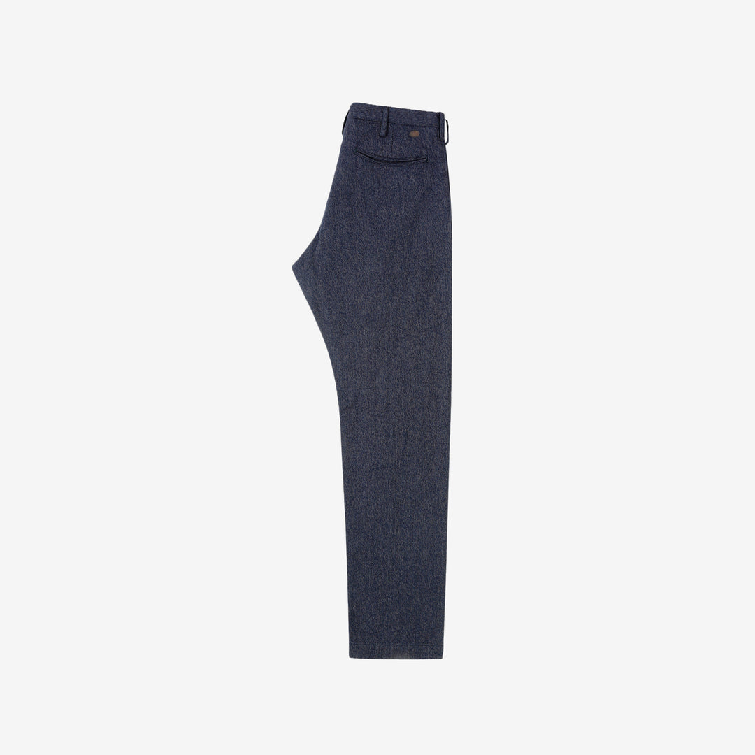 Stevenson Overall Co. "Old Glory" 12oz Selvedge Cotton Twill Trousers - Heather Indigo Made in Japan - Side View