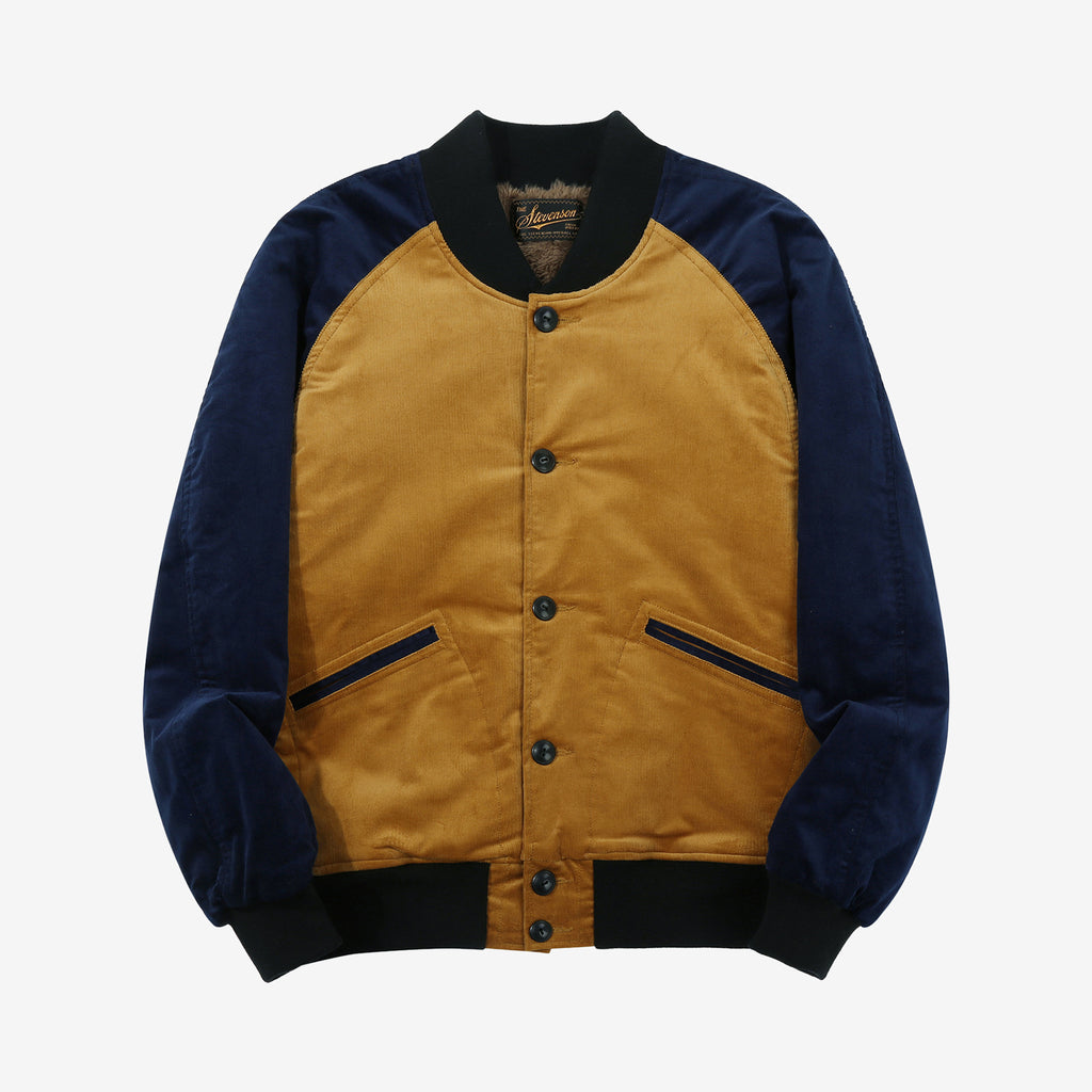 Stevenson Overall GA1 Golden Era Athletic jacket navy mustard front view