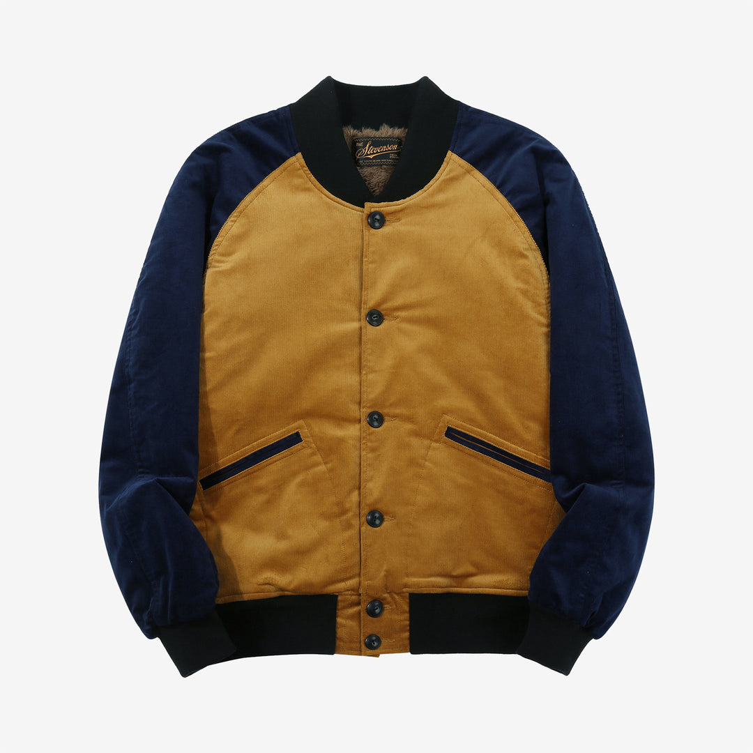 Stevenson Overall GA1 Golden Era Athletic jacket navy mustard front view