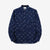 Samurai Jeans SSS25-02W "Narihira" Diamond & Goldfish Indgio Jacquard Work Shirt Made in Japan Front View