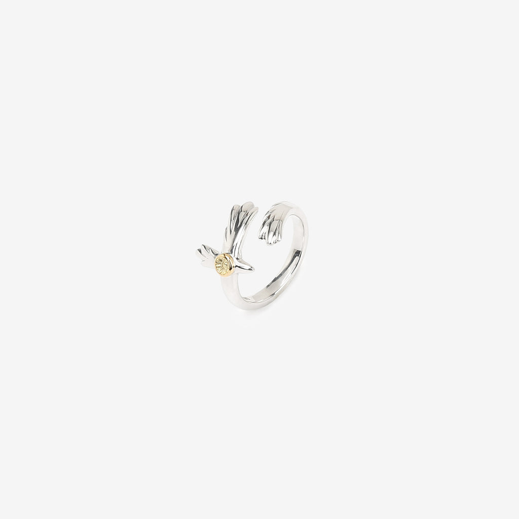 Moto RC-02 eagle silver ring K18 gold accent native style Japan handcrafted jewelry